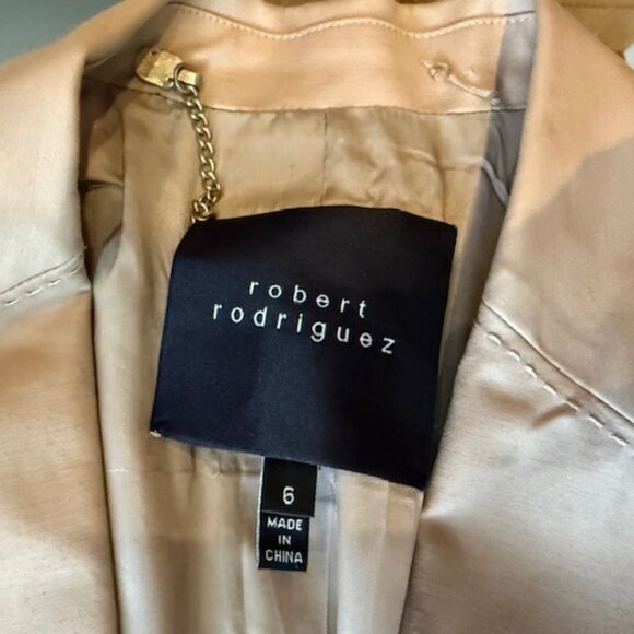 Pre-Loved Roberto Rodrigez Tan Cotton Blazer - Women's Size 6 - Picture 3 of 7